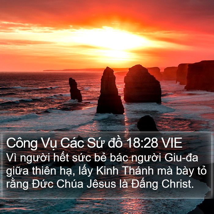 Công Vụ Các Sứ đồ 18:28 VIE Bible Study