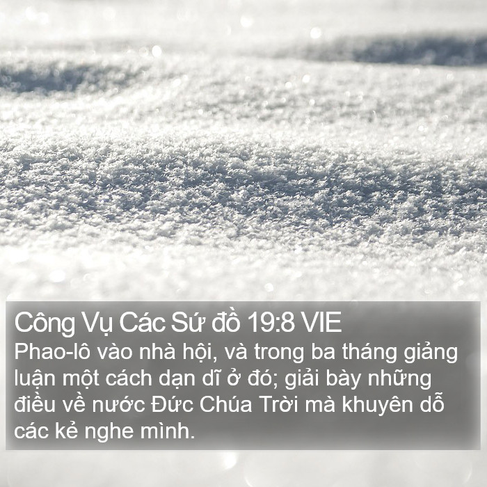 Công Vụ Các Sứ đồ 19:8 VIE Bible Study