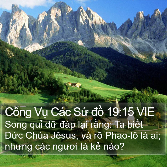 Công Vụ Các Sứ đồ 19:15 VIE Bible Study