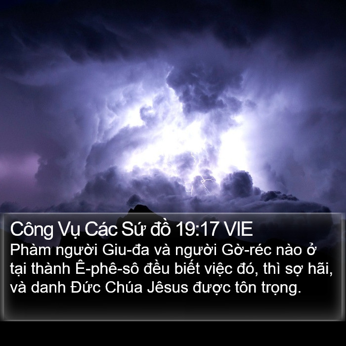 Công Vụ Các Sứ đồ 19:17 VIE Bible Study