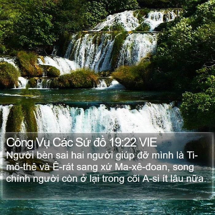 Công Vụ Các Sứ đồ 19:22 VIE Bible Study