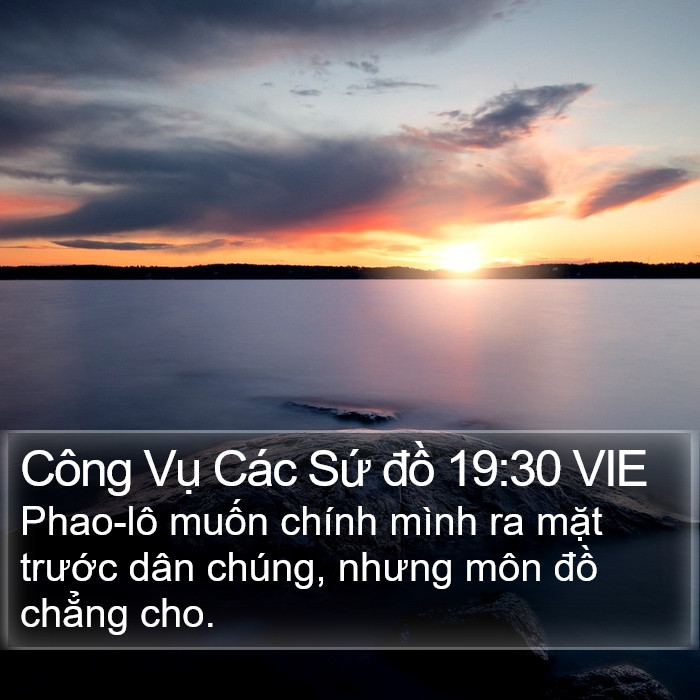 Công Vụ Các Sứ đồ 19:30 VIE Bible Study