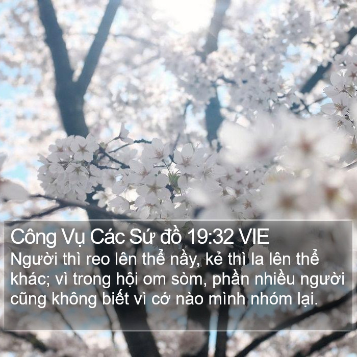 Công Vụ Các Sứ đồ 19:32 VIE Bible Study