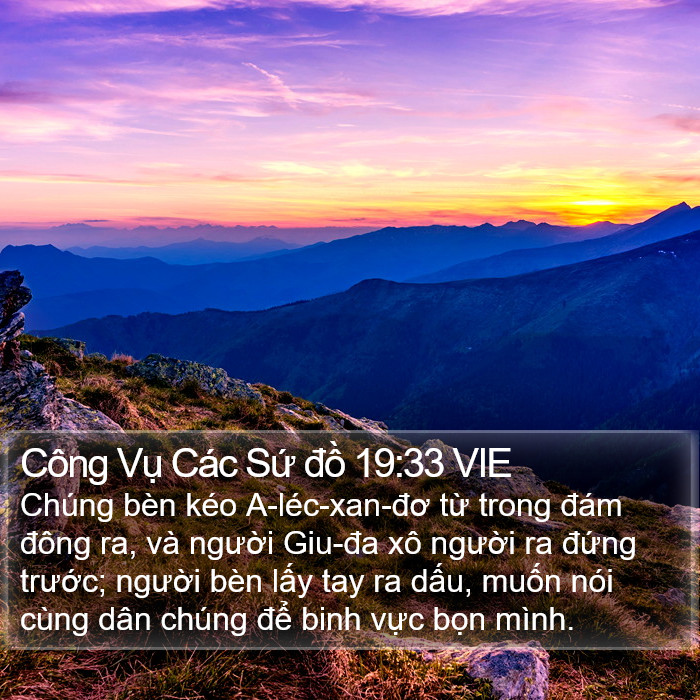 Công Vụ Các Sứ đồ 19:33 VIE Bible Study