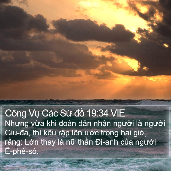 Công Vụ Các Sứ đồ 19:34 VIE Bible Study