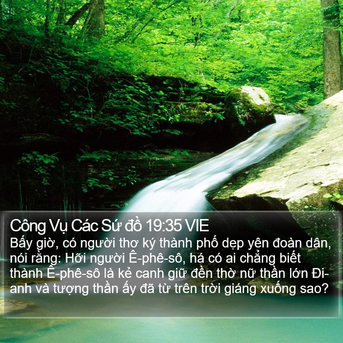 Công Vụ Các Sứ đồ 19:35 VIE Bible Study