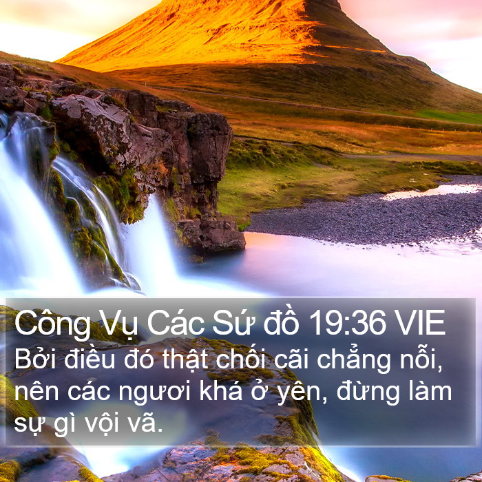 Công Vụ Các Sứ đồ 19:36 VIE Bible Study