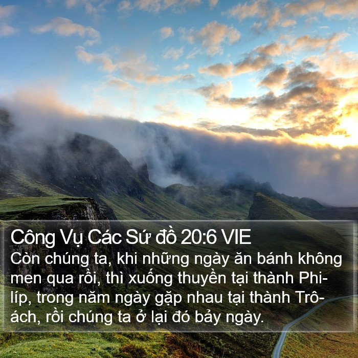 Công Vụ Các Sứ đồ 20:6 VIE Bible Study