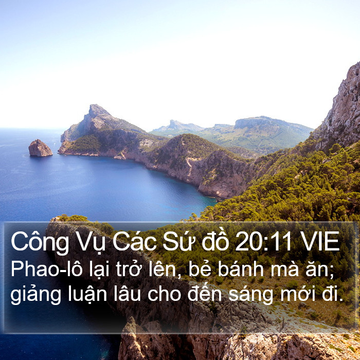 Công Vụ Các Sứ đồ 20:11 VIE Bible Study