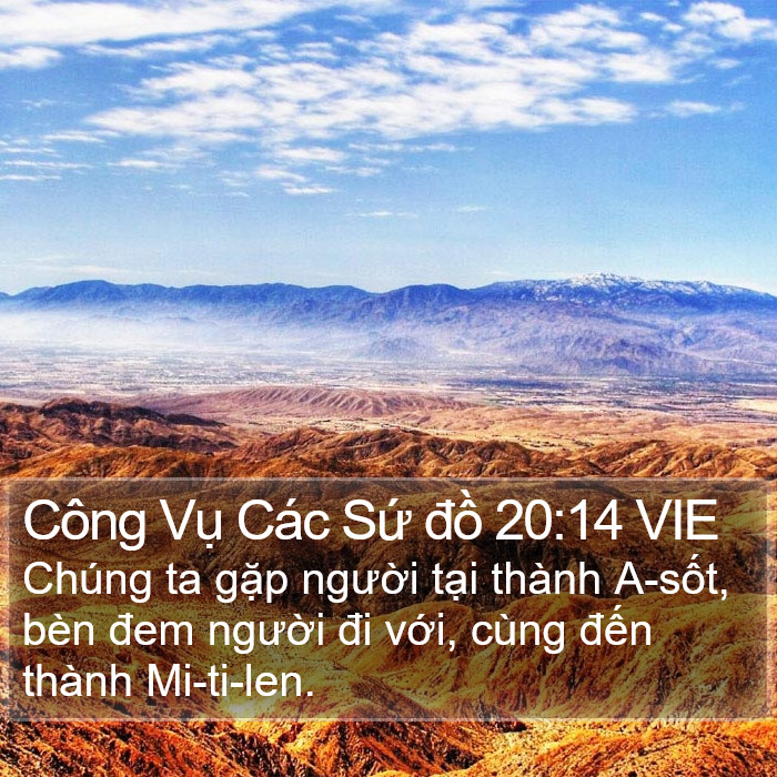 Công Vụ Các Sứ đồ 20:14 VIE Bible Study