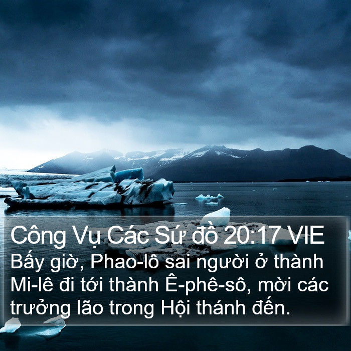 Công Vụ Các Sứ đồ 20:17 VIE Bible Study