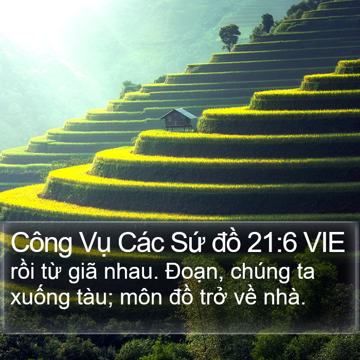 Công Vụ Các Sứ đồ 21:6 VIE Bible Study