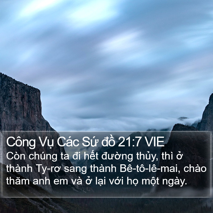 Công Vụ Các Sứ đồ 21:7 VIE Bible Study