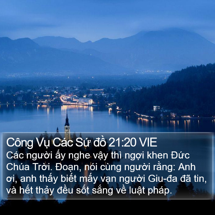 Công Vụ Các Sứ đồ 21:20 VIE Bible Study