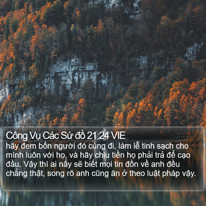 Công Vụ Các Sứ đồ 21:24 VIE Bible Study