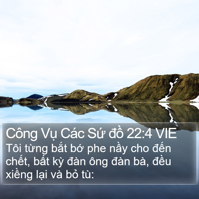 Công Vụ Các Sứ đồ 22:4 VIE Bible Study