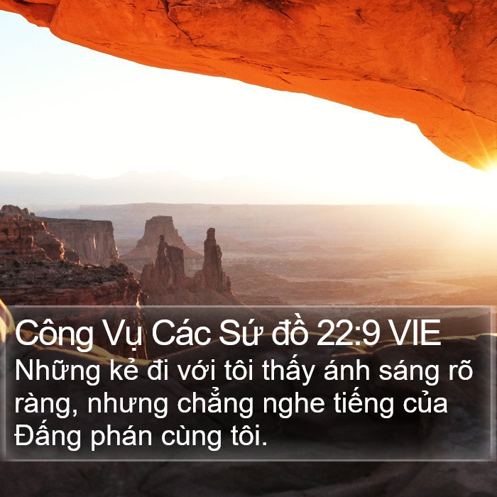 Công Vụ Các Sứ đồ 22:9 VIE Bible Study