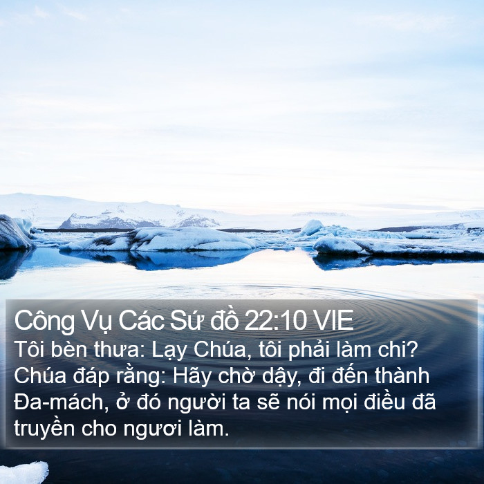 Công Vụ Các Sứ đồ 22:10 VIE Bible Study