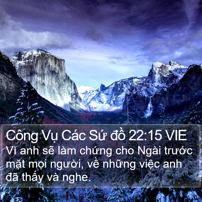 Công Vụ Các Sứ đồ 22:15 VIE Bible Study