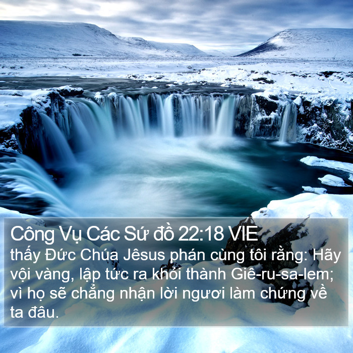 Công Vụ Các Sứ đồ 22:18 VIE Bible Study