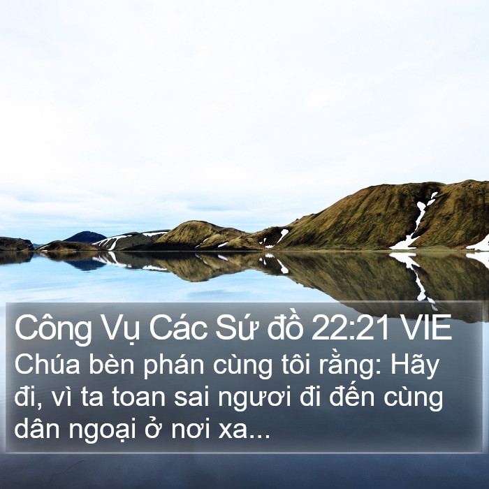 Công Vụ Các Sứ đồ 22:21 VIE Bible Study