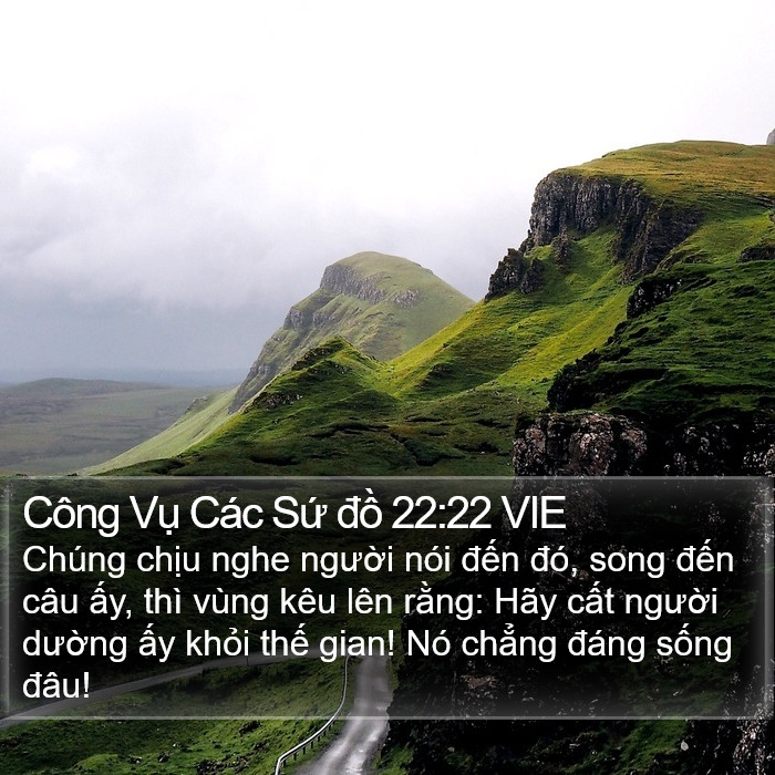 Công Vụ Các Sứ đồ 22:22 VIE Bible Study