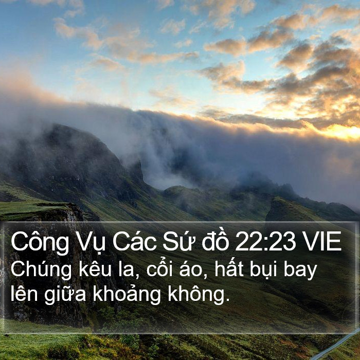 Công Vụ Các Sứ đồ 22:23 VIE Bible Study