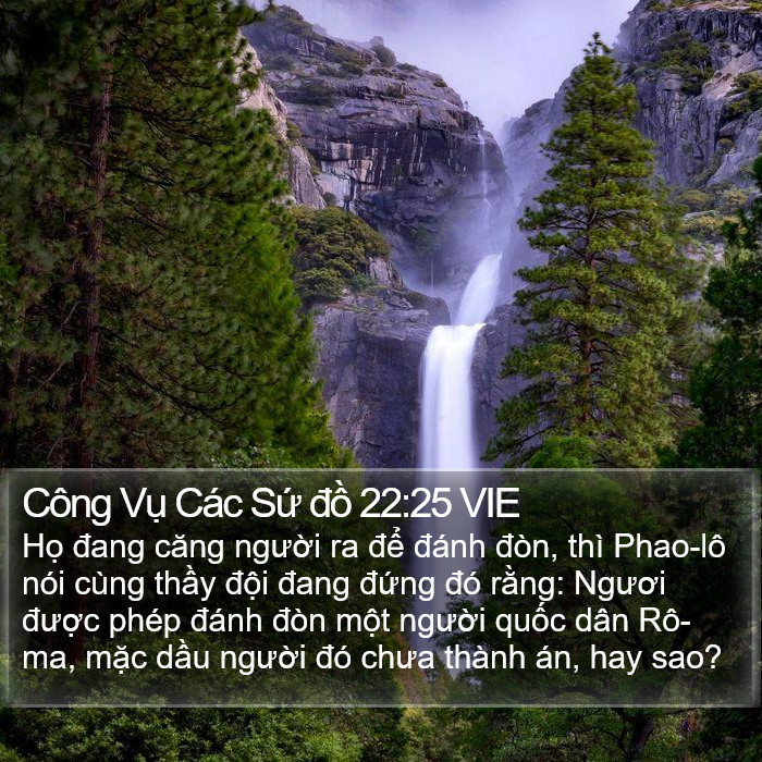 Công Vụ Các Sứ đồ 22:25 VIE Bible Study