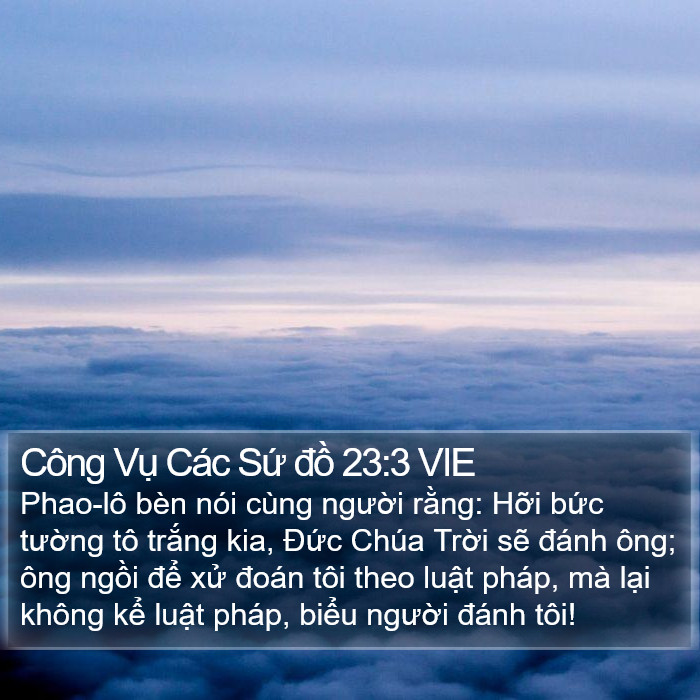 Công Vụ Các Sứ đồ 23:3 VIE Bible Study