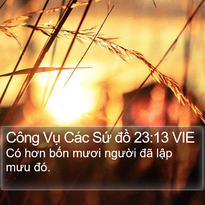 Công Vụ Các Sứ đồ 23:13 VIE Bible Study