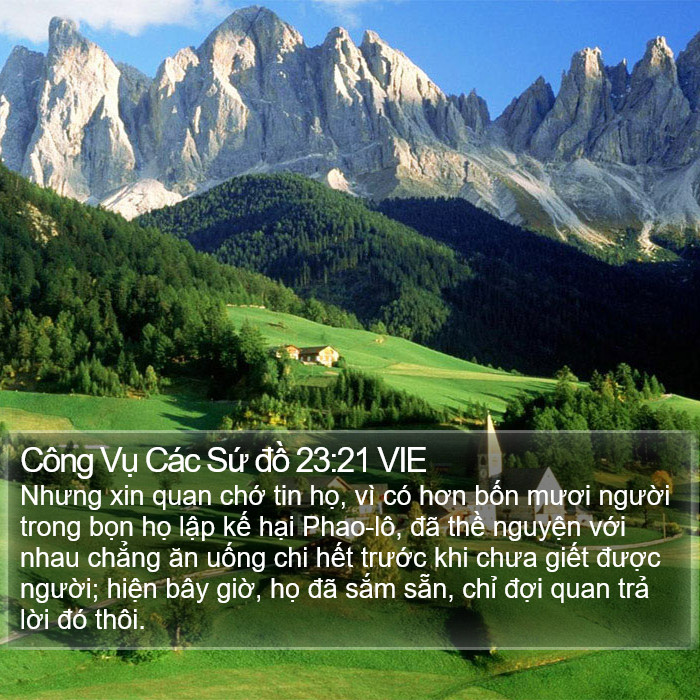 Công Vụ Các Sứ đồ 23:21 VIE Bible Study