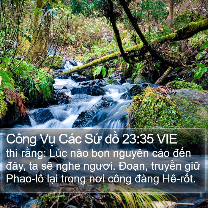 Công Vụ Các Sứ đồ 23:35 VIE Bible Study