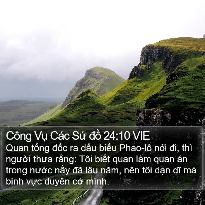 Công Vụ Các Sứ đồ 24:10 VIE Bible Study