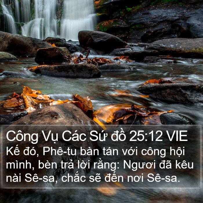 Công Vụ Các Sứ đồ 25:12 VIE Bible Study