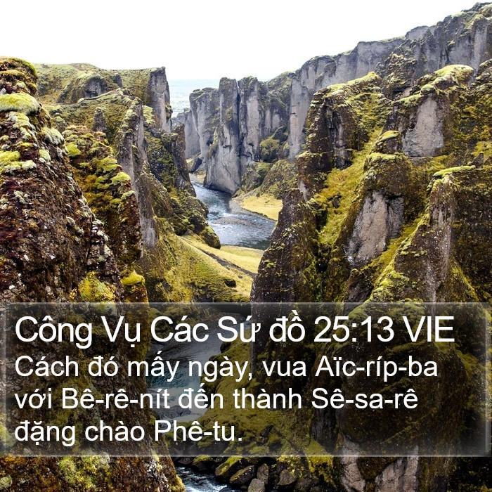 Công Vụ Các Sứ đồ 25:13 VIE Bible Study