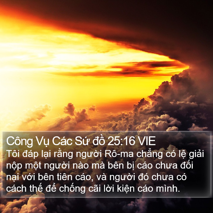 Công Vụ Các Sứ đồ 25:16 VIE Bible Study