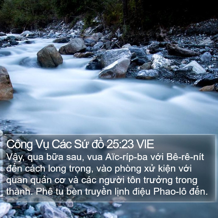 Công Vụ Các Sứ đồ 25:23 VIE Bible Study