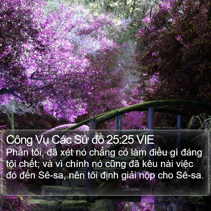 Công Vụ Các Sứ đồ 25:25 VIE Bible Study