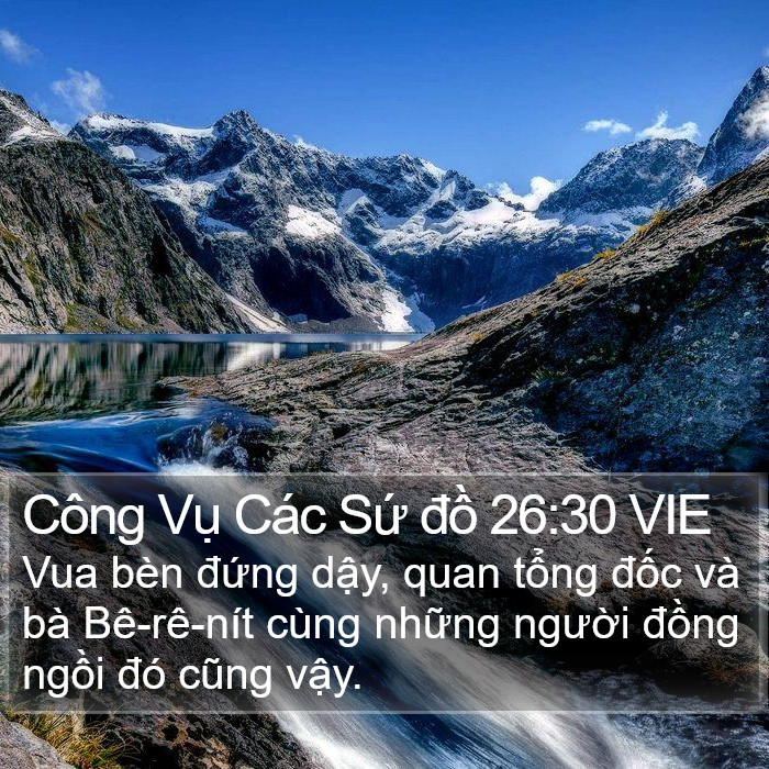 Công Vụ Các Sứ đồ 26:30 VIE Bible Study