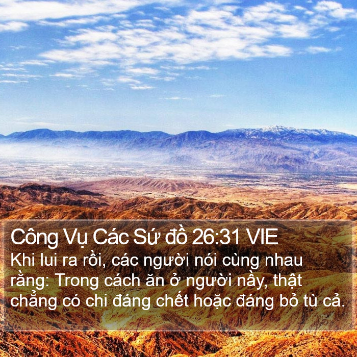 Công Vụ Các Sứ đồ 26:31 VIE Bible Study