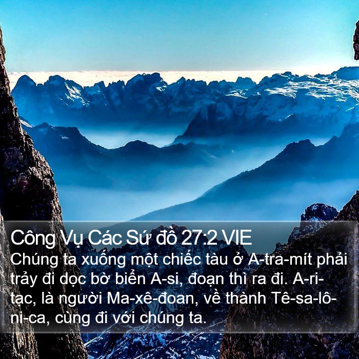 Công Vụ Các Sứ đồ 27:2 VIE Bible Study