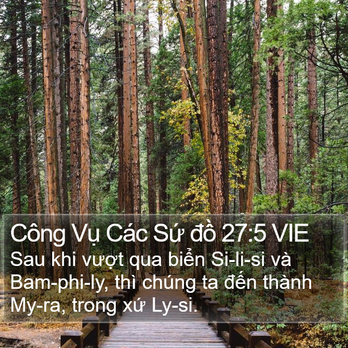 Công Vụ Các Sứ đồ 27:5 VIE Bible Study