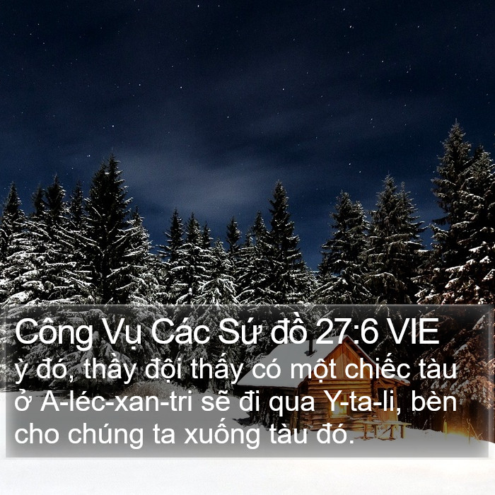 Công Vụ Các Sứ đồ 27:6 VIE Bible Study