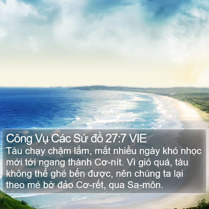 Công Vụ Các Sứ đồ 27:7 VIE Bible Study