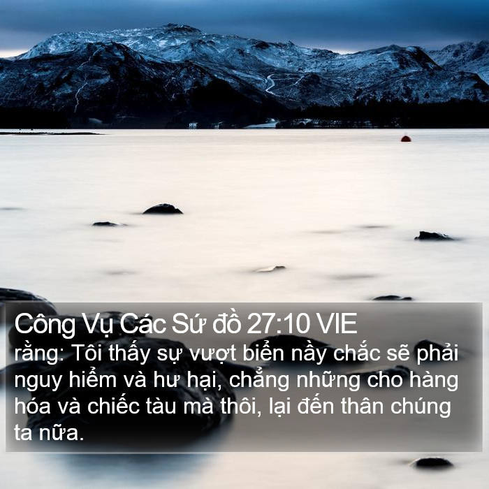 Công Vụ Các Sứ đồ 27:10 VIE Bible Study