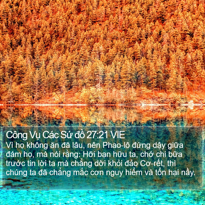 Công Vụ Các Sứ đồ 27:21 VIE Bible Study