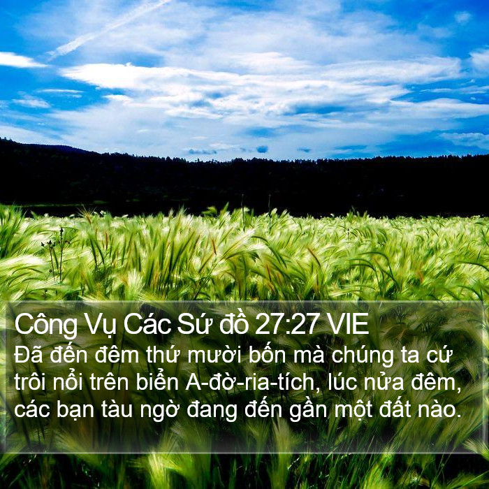Công Vụ Các Sứ đồ 27:27 VIE Bible Study