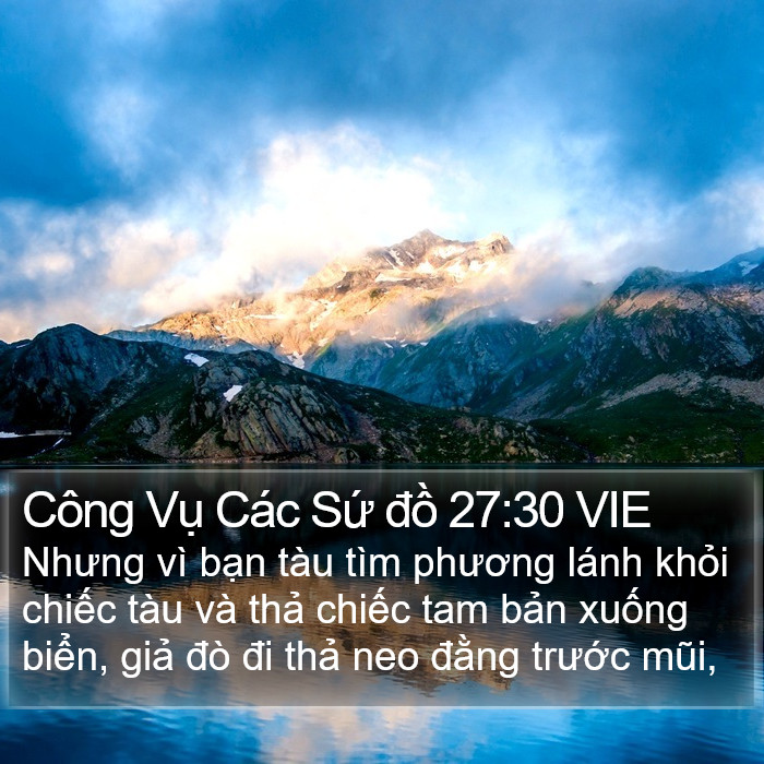 Công Vụ Các Sứ đồ 27:30 VIE Bible Study