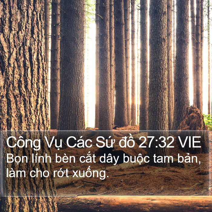 Công Vụ Các Sứ đồ 27:32 VIE Bible Study