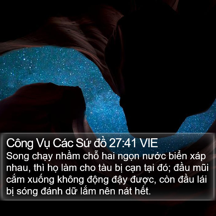 Công Vụ Các Sứ đồ 27:41 VIE Bible Study